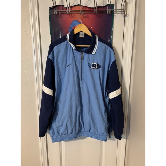 Nike Other - Vintage Nike Team UNC Tar Heels Quarter Zip Windbreaker Jacket Blue Mens Large